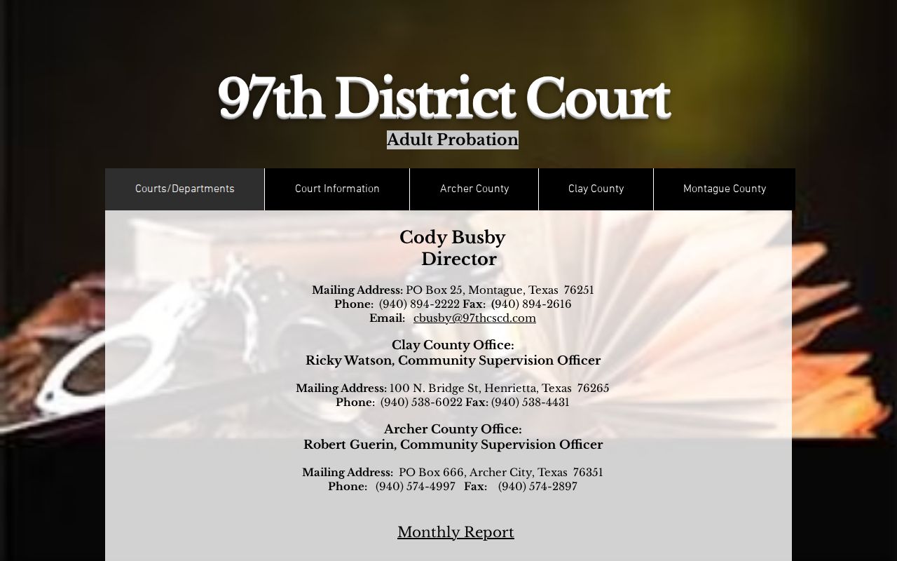 Archer County probation and community supervision contact